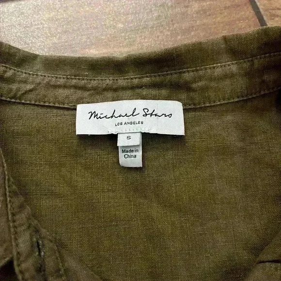 NWOT MICHAEL STARS Finn linen romper small - Picture 5 of 5